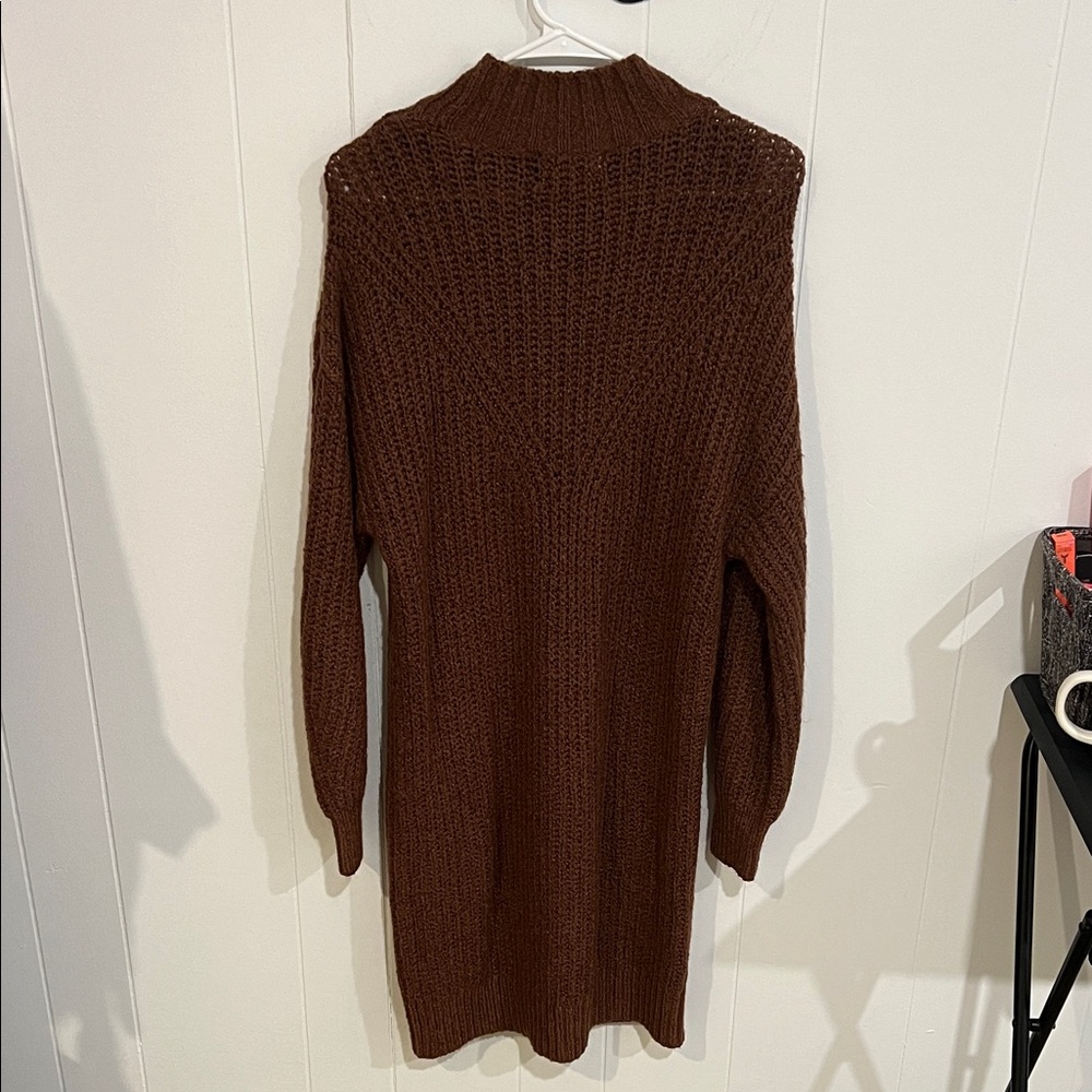 OLD NAVY Chocolate Brown Oversized Women's Sweater Dress S - Picture 5 of 6